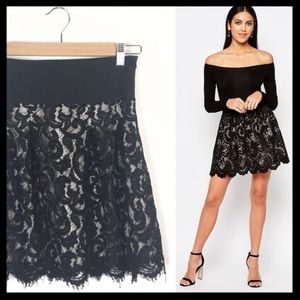 Karen millen mini lace skirt